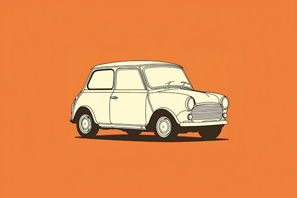 Classic Mini Car Illustration