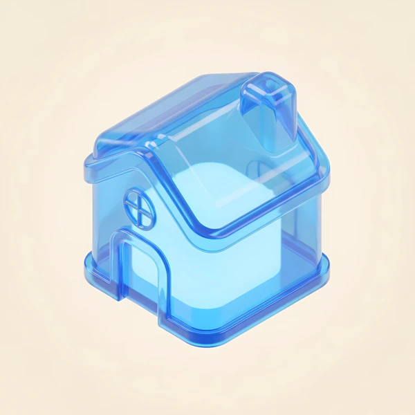Translucent Blue House