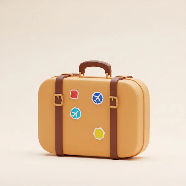 Stylized Travel Suitcase