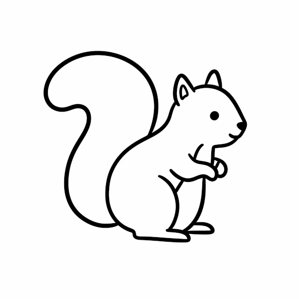Cartoon Squirrel Drawing