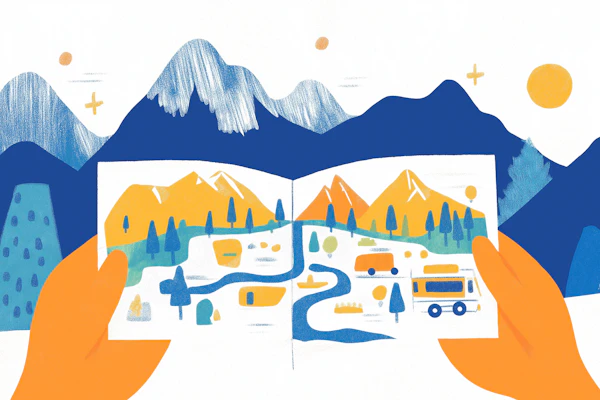 Map Adventure Illustration