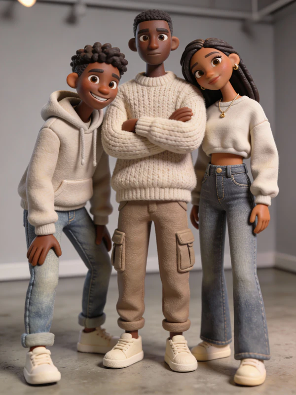 Stylized Trio Portrait