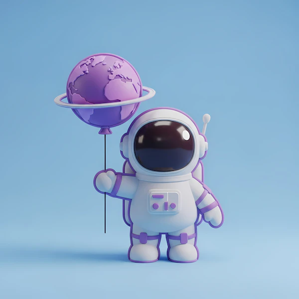 Cartoon Astronaut Art