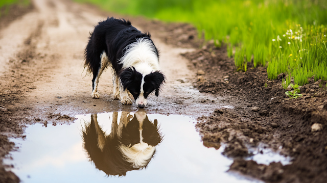 Border Collie Reflection