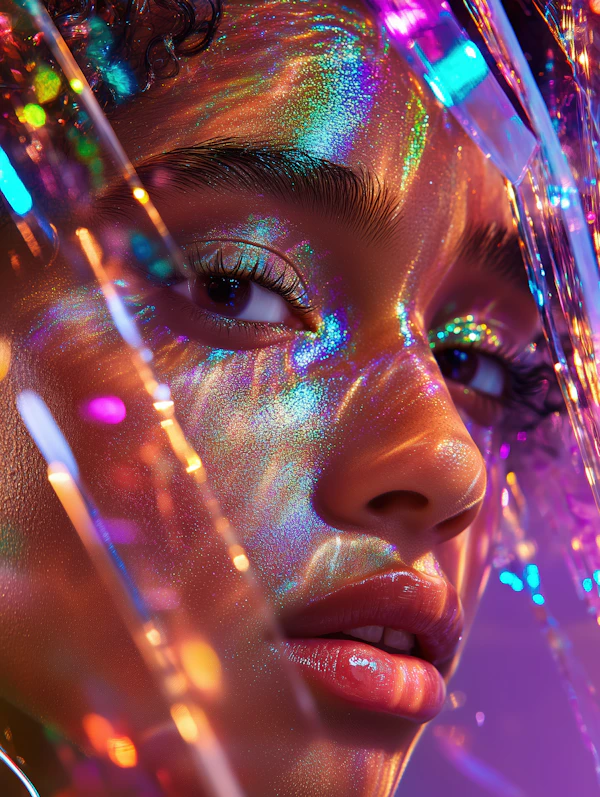 Prismatic Face Close-Up