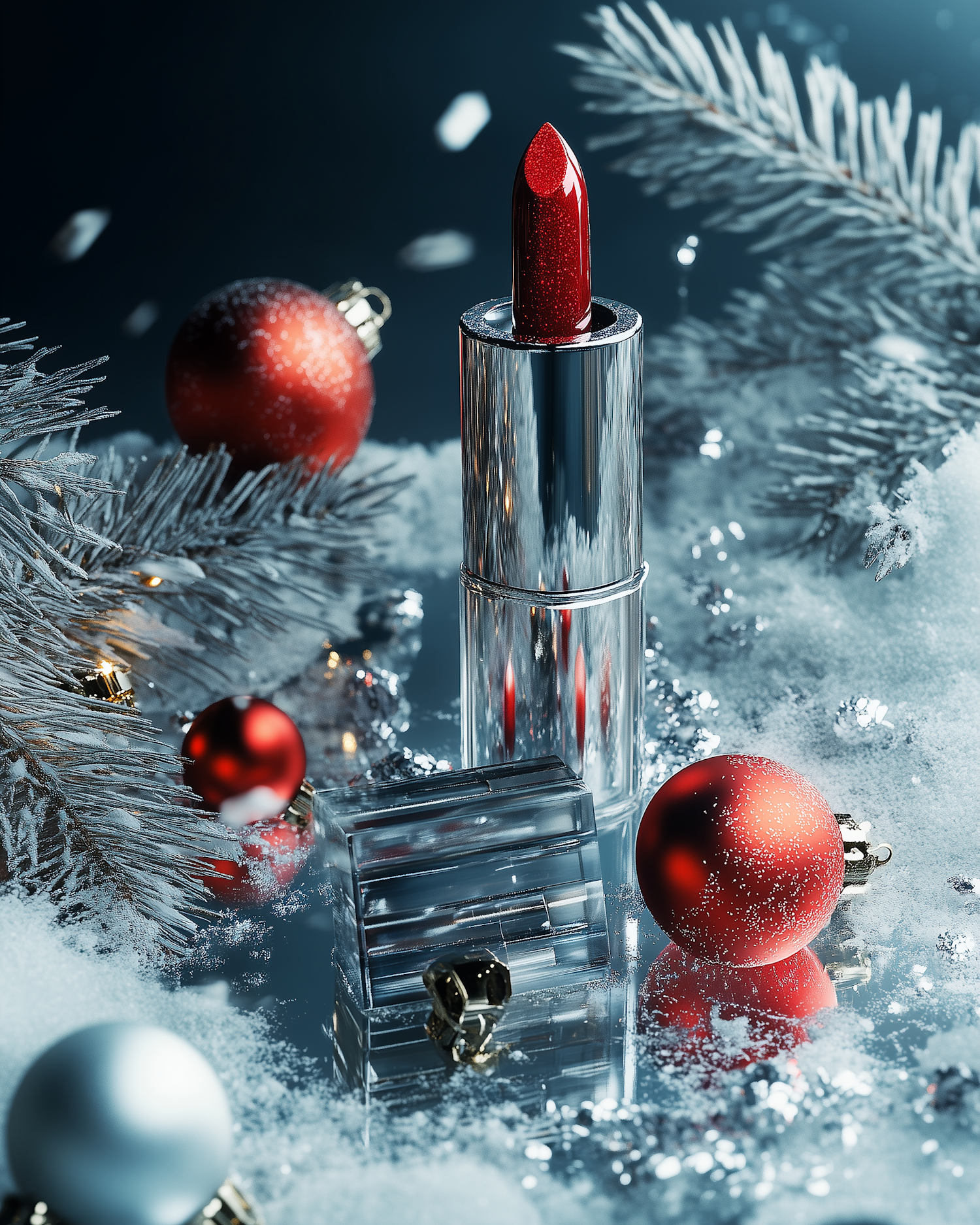 Festive Red Lipstick Arrangement