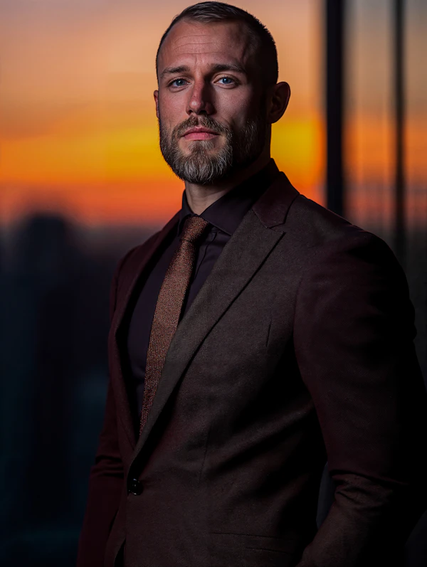 Man in Formal Sunset
