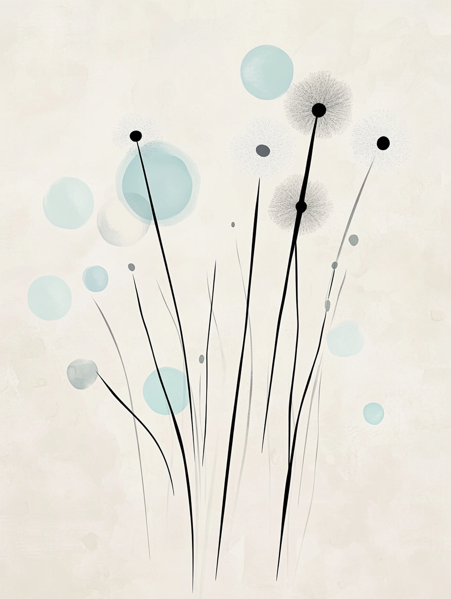 Minimalist Dandelion Illustration