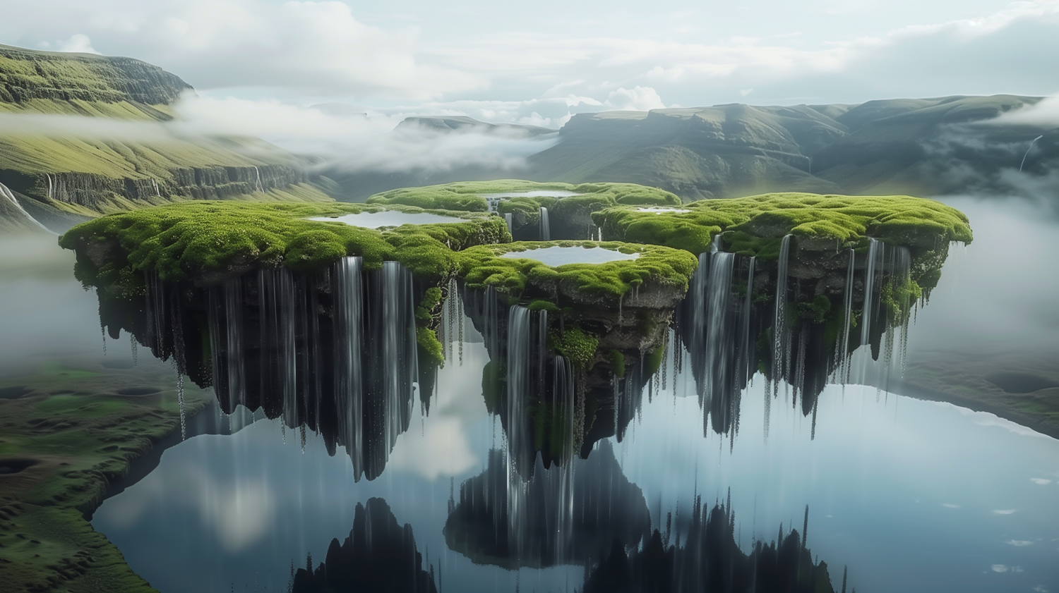 Surreal Floating Islands