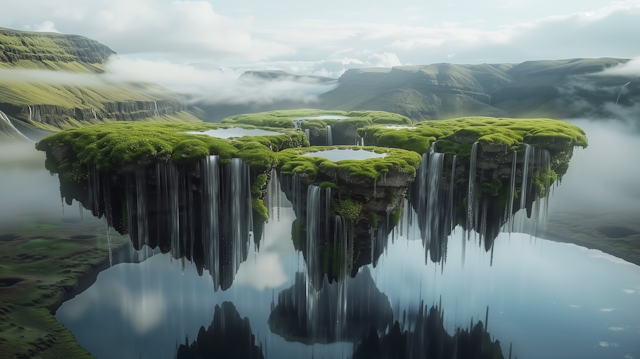 Surreal Floating Islands