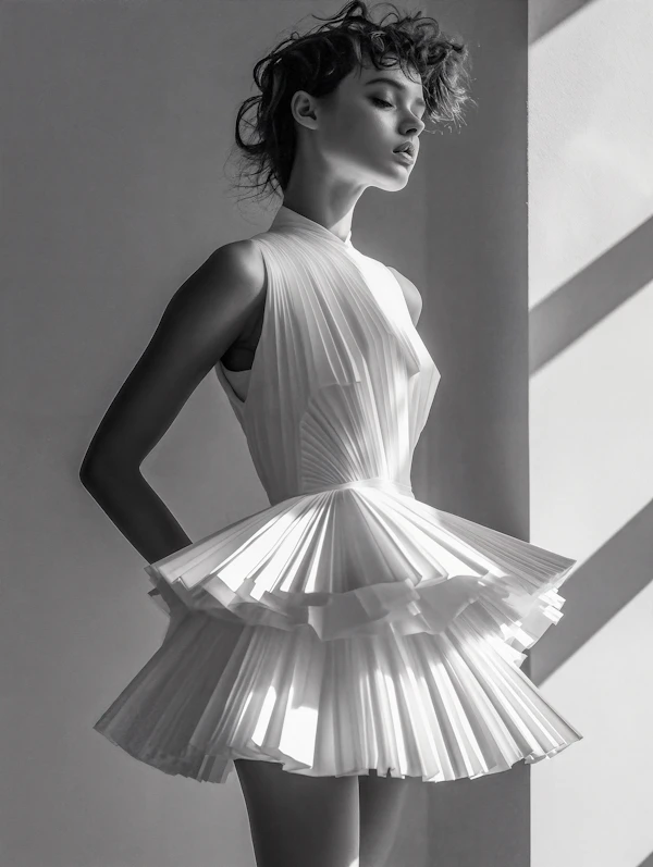 Structured White Dress