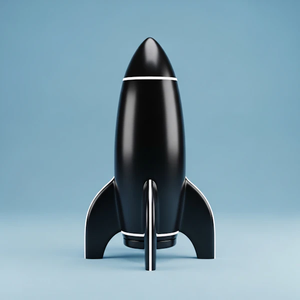 Sleek Black Rocket