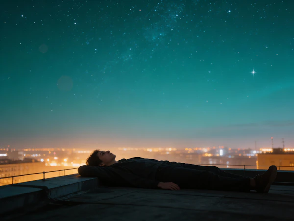 Stargazing on Rooftop
