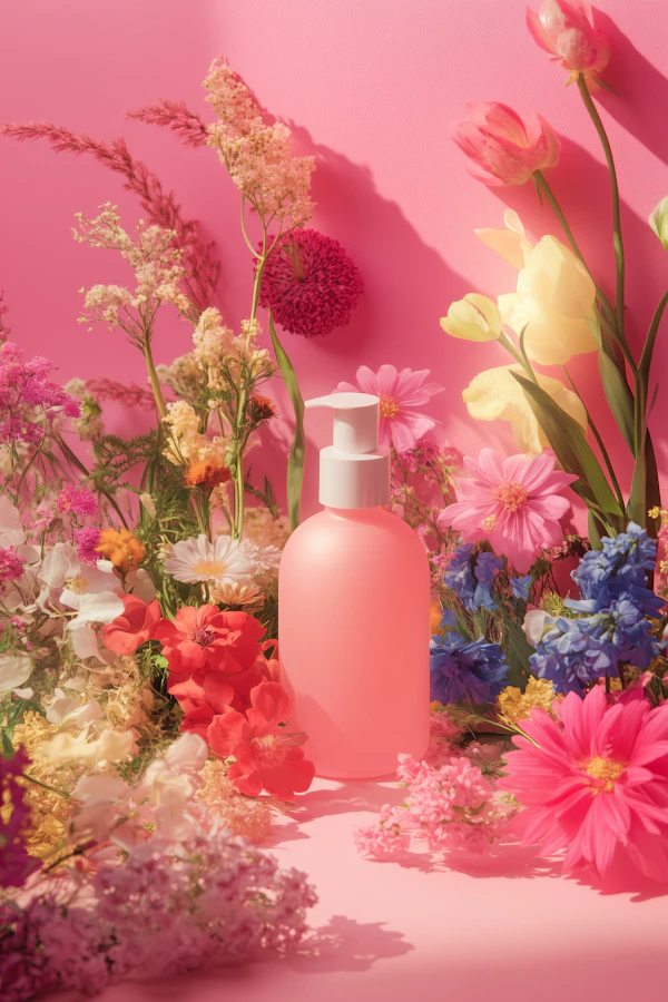 Floral Skincare Display