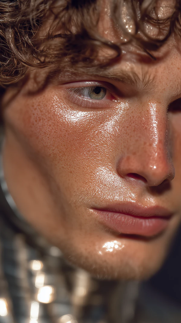Close-Up Freckled Face