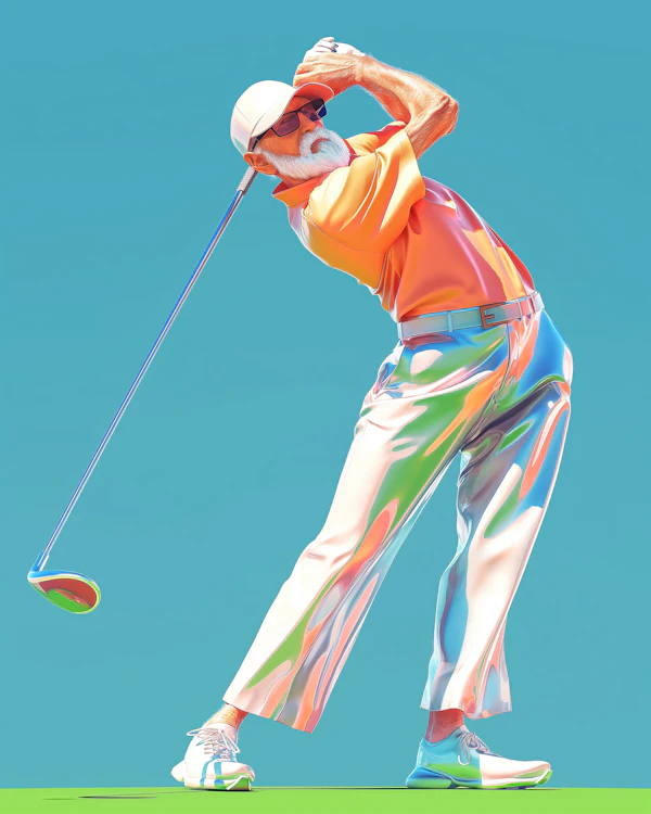 Stylized Golf Swing
