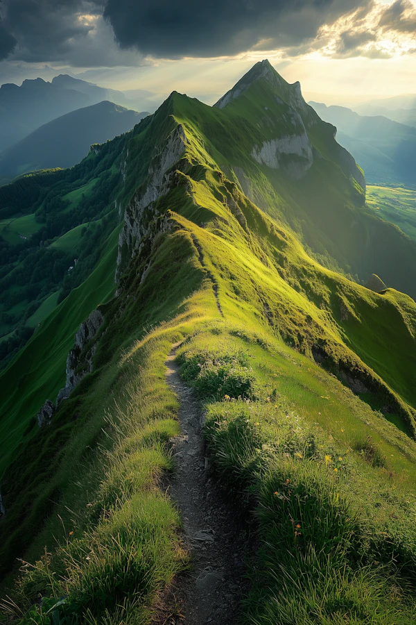 Mountain Landscape at Golden Hour