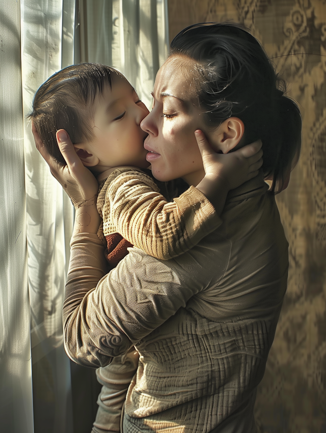 Tender Moment Between Mother and Child