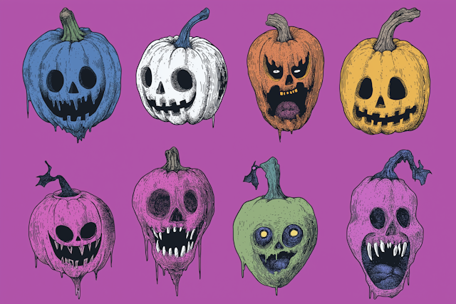 Stylized Jack-o'-Lanterns