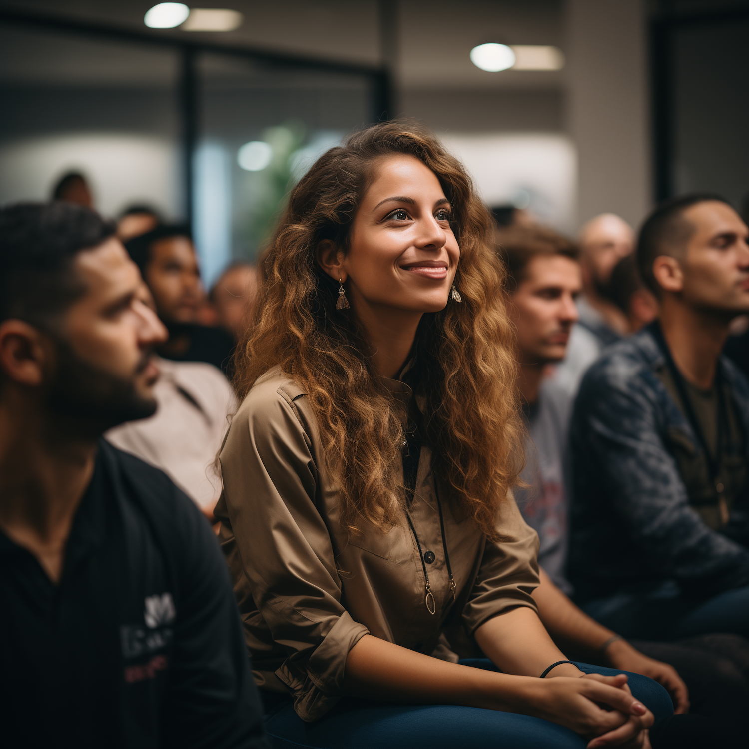 Engaged Professional Woman at an Event