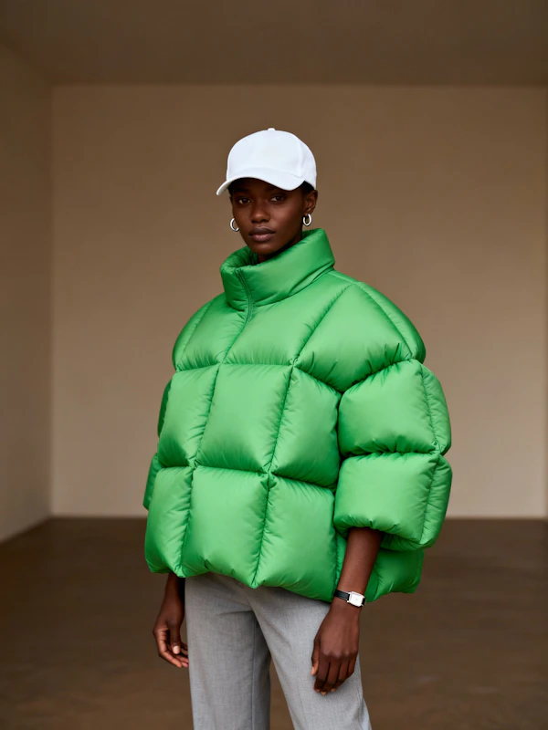 Green Puffer Jacket Style