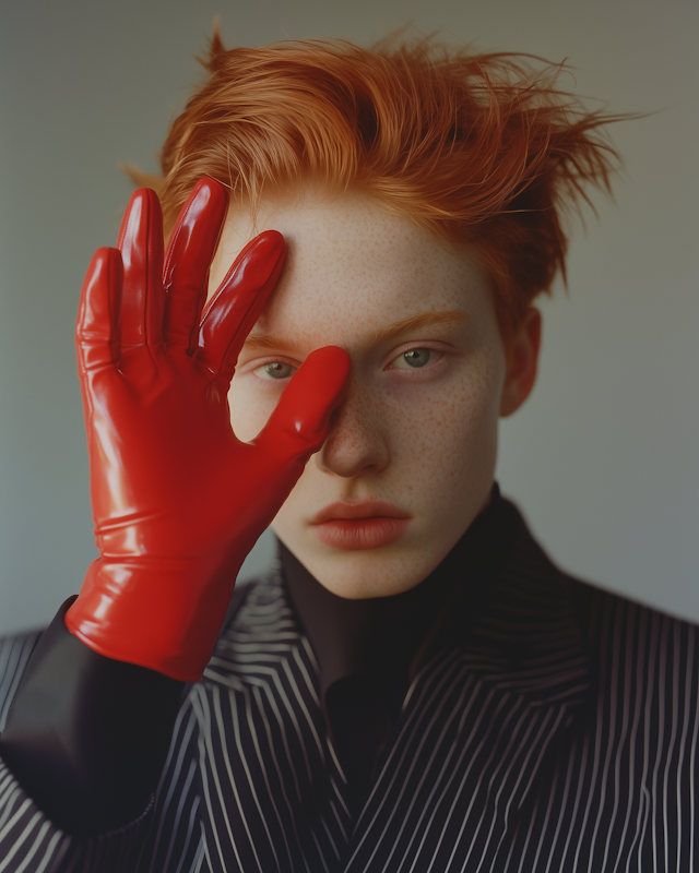 Striking Red Hair and Glove