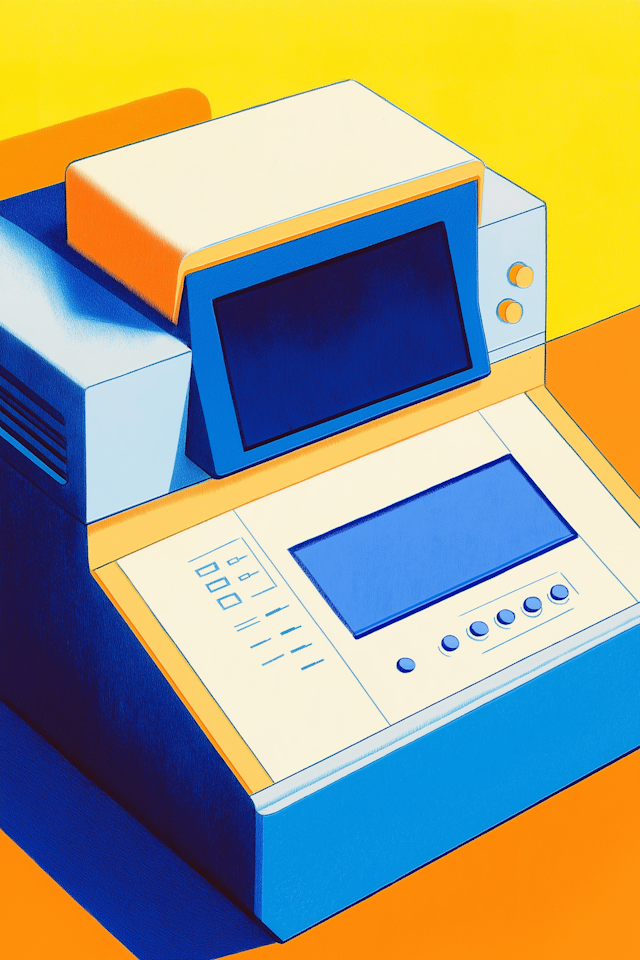 Retro Electronic Device Illustration