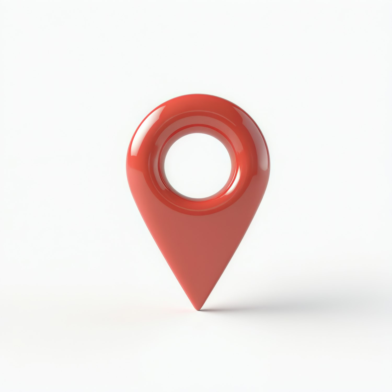 Glossy Red Map Pin Icon