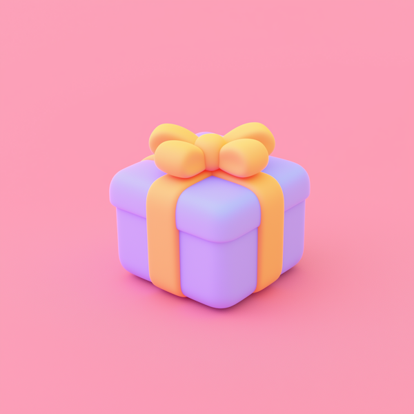 Purple Gift Box with Yellow Bow