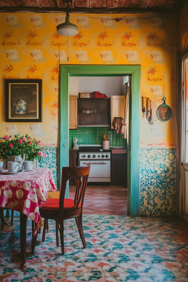 Vibrant Interior Dining Scene