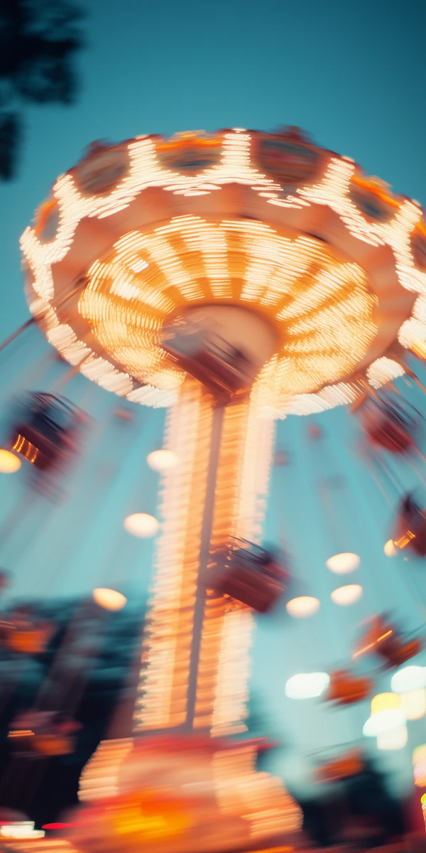 Carousel Swing Ride at Night