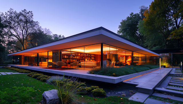 Modern House at Twilight