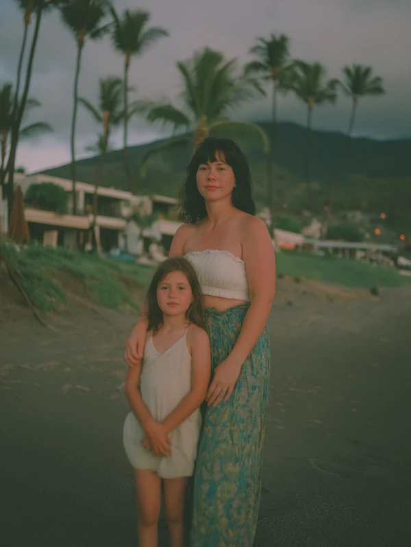Serene Beach Portrait