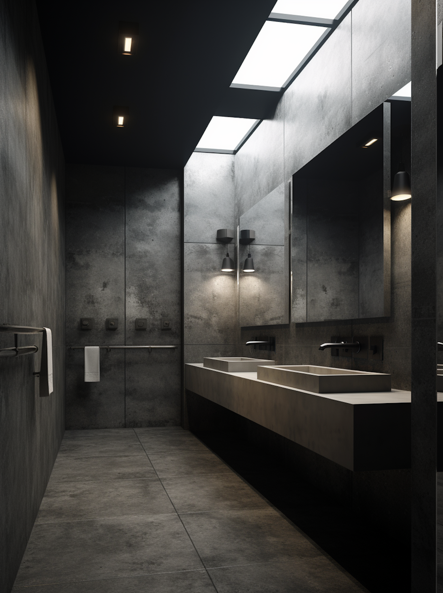 Industrial Chic Modern Bathroom