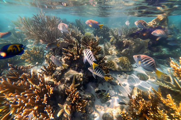 Vibrant Underwater Coral Reef Scene