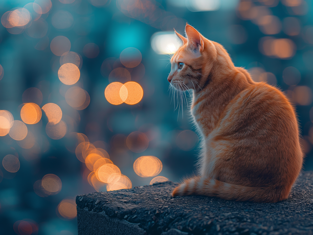 Contemplative Orange Tabby Cat