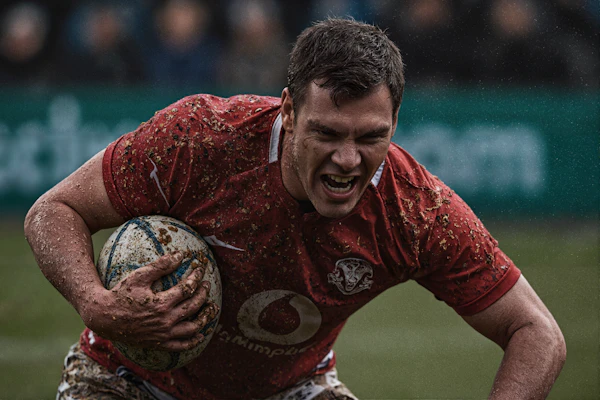 Rugby Player in Action