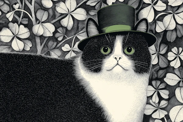Cat in Green Top Hat