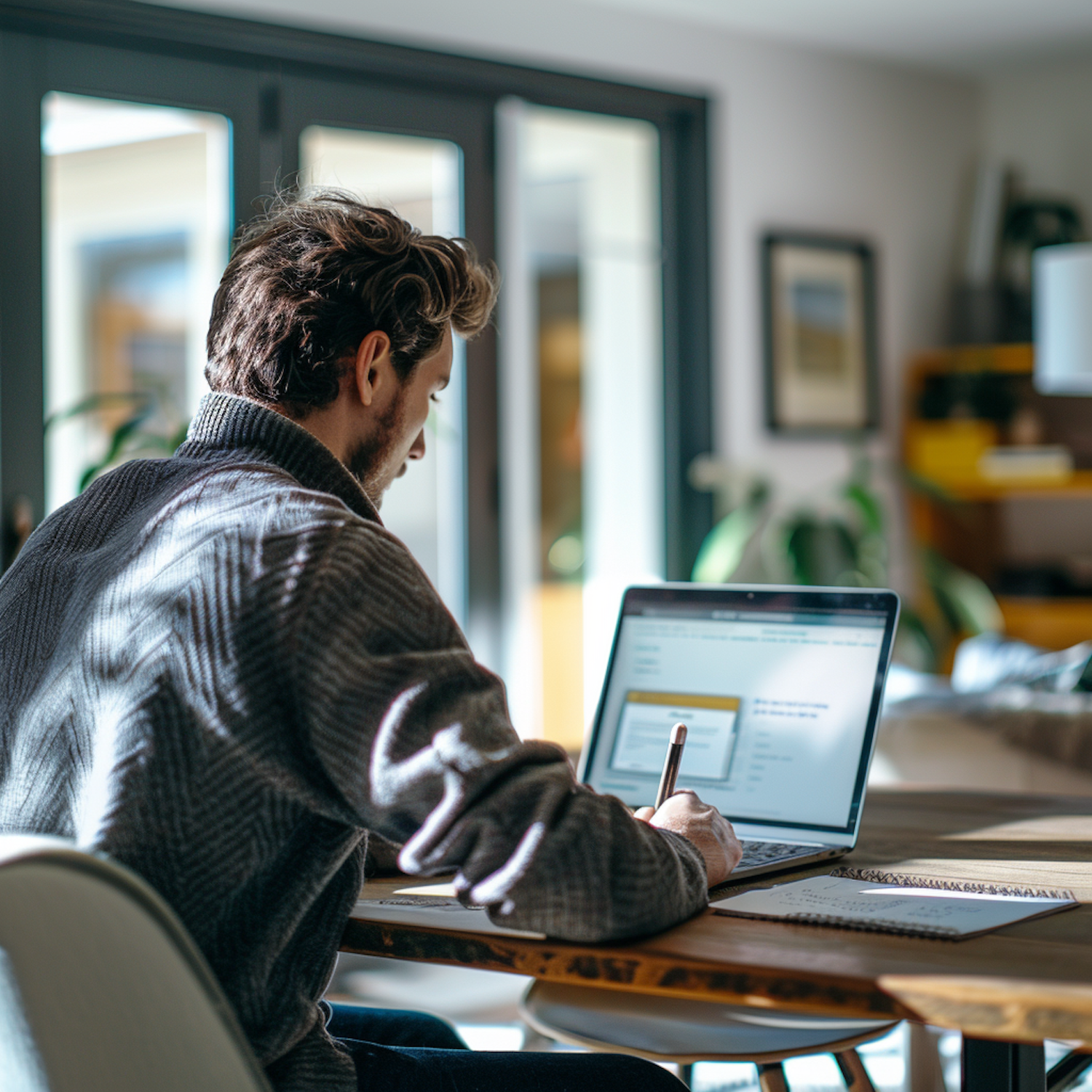 Man Working at Desk