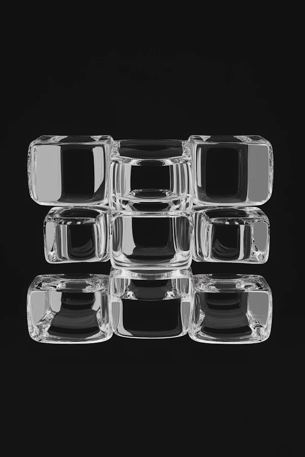 Glass Cubes and Cylinders