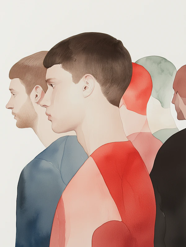 Stylized Male Profiles
