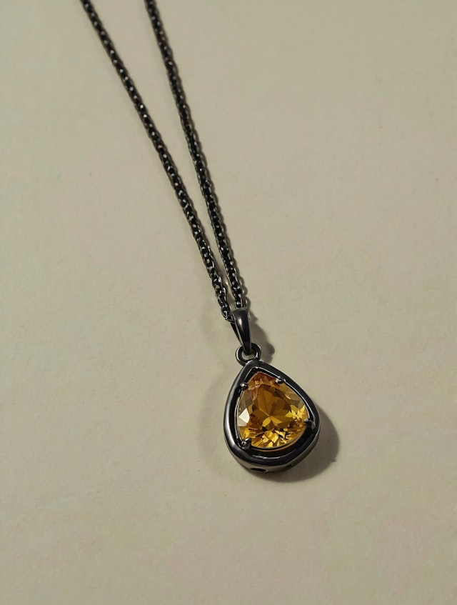 Teardrop Gemstone Pendant