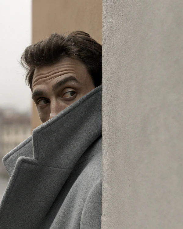 Man Observing Urban Scene