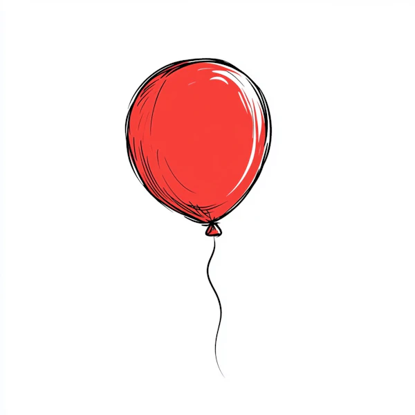 Red Balloon Illustration