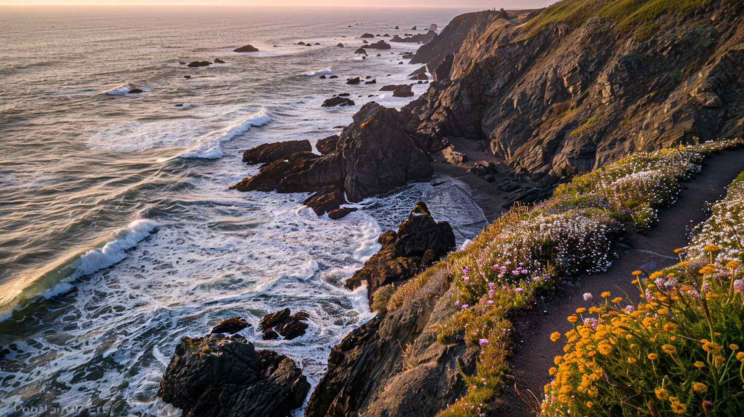 Coastal Sunset Landscape