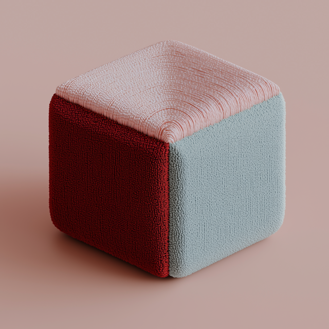 Textured Colorful Cube