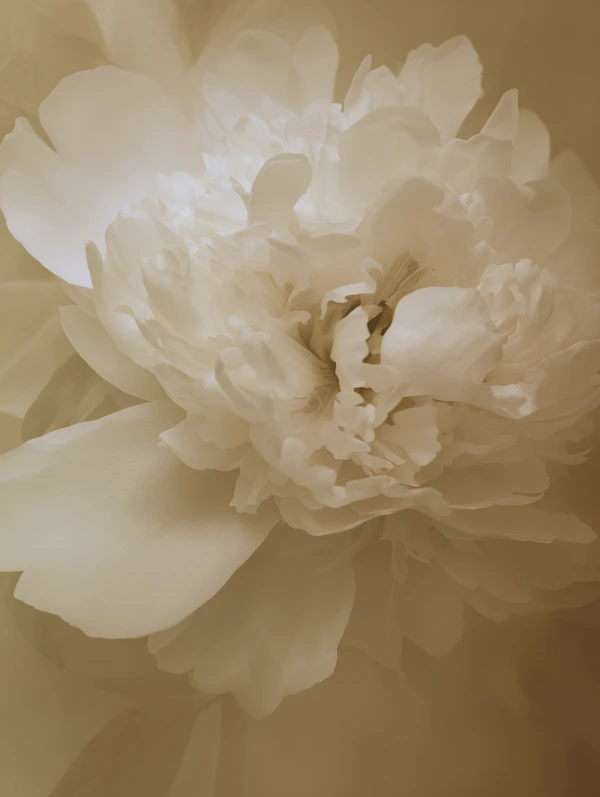 White Peony Close-Up