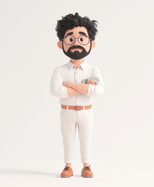 Stylized 3D Rendered Male Character