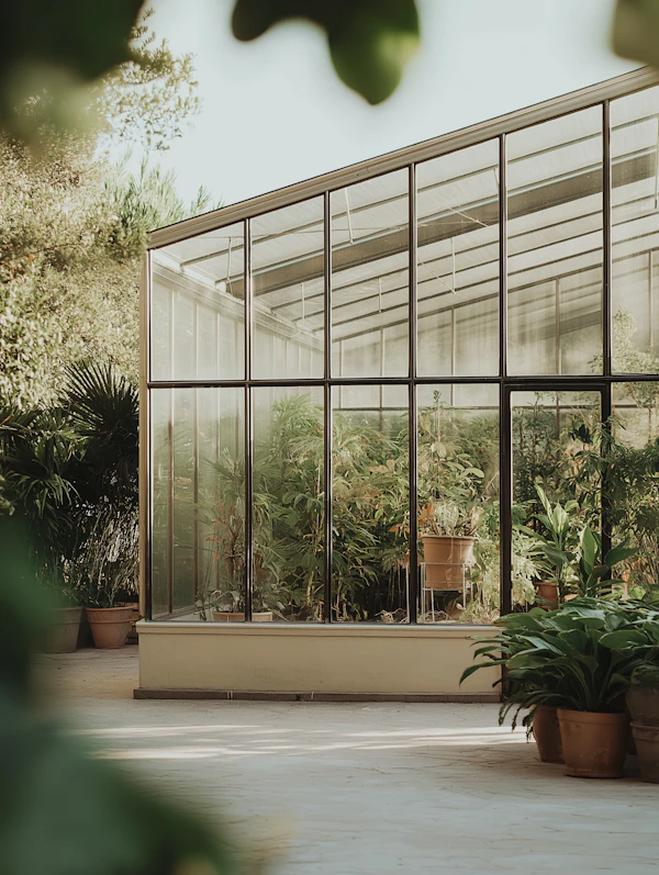 Serene Greenhouse Scene