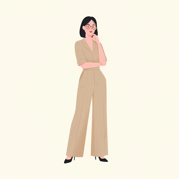 Thoughtful Woman Illustration
